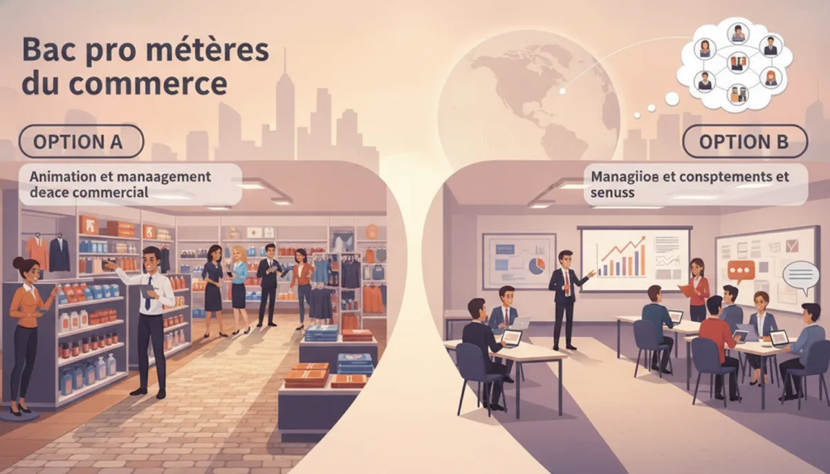 les deux options de spécialisation bac pro métiers commerce