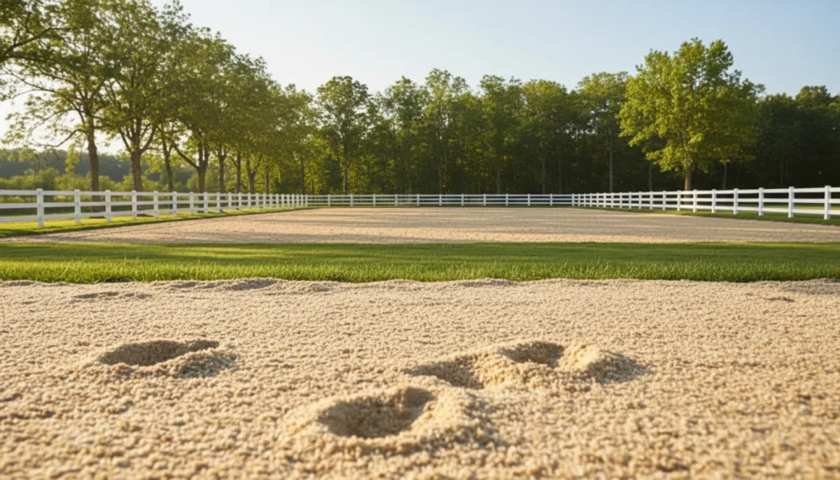 sol équestre avec sable de carrière adapté